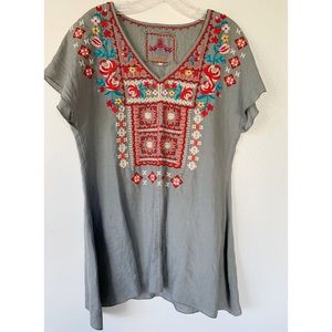Johnny Was Embroidered Top